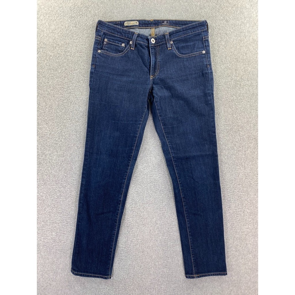 AG Adriano Goldschmied Women's Size 29R Jeans The Stilt Cigarette Leg Dark Wash